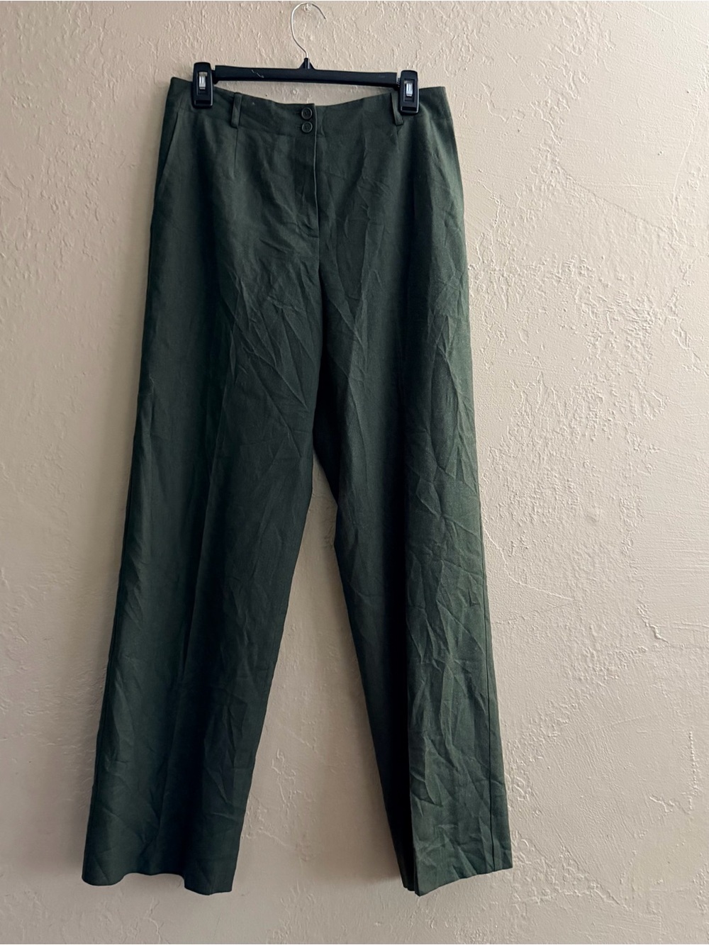 Talbots Olive Green Wool Stretch Fabric Skirt